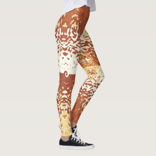 Leggings Laranja Abóbora Opostos se Atraem