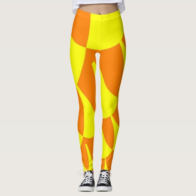 Leggings laranja amarelas (Frente)