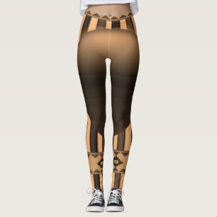 leggings laranja-negras