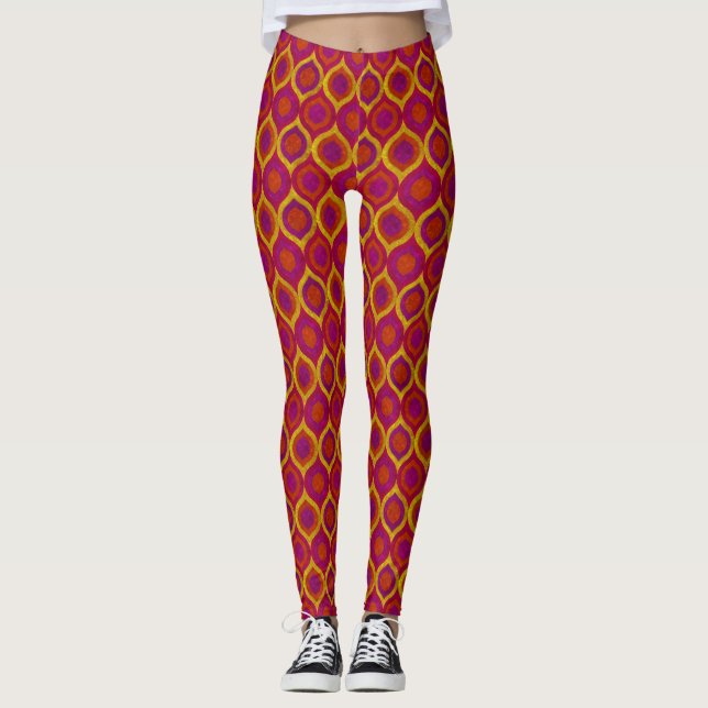 Leggings legais com padrão de designer (Frente)