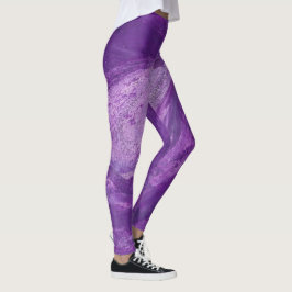 Leggings legal de Abstrato Roxo e Lavanda