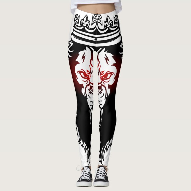 Leggings lion aux yeux rouge (Frente)