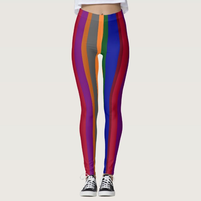 Leggings Listradas Coloridas (Frente)