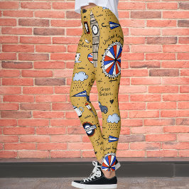 Leggings London Doodles