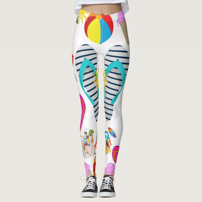 Leggings Long Beach Verão (Frente)