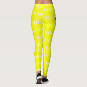 Leggings Longos Amarelos e Brancos