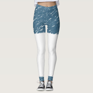 Leggings Longos Brancos & Azuis