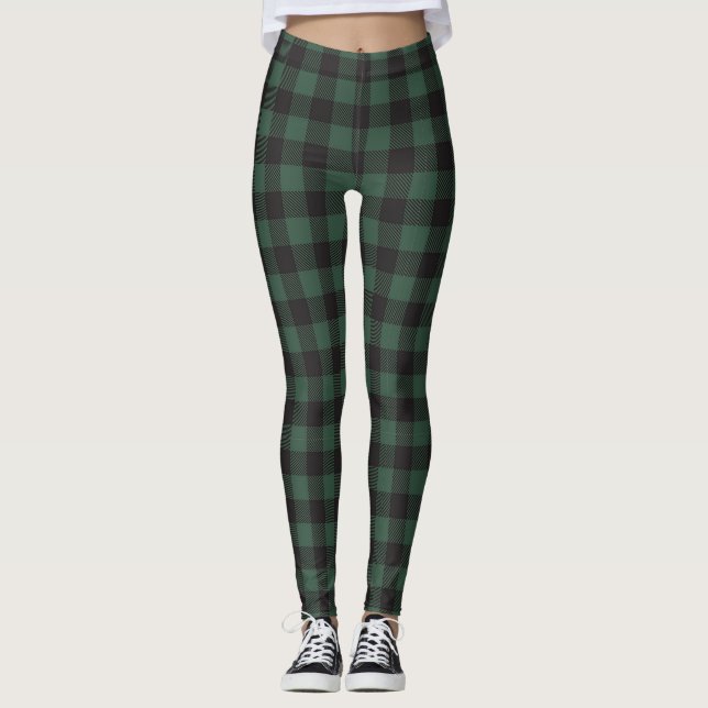 Leggings Lumberjack de Verificação de Buffalo Verd (Frente)