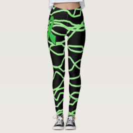 Leggings Lyme Pretas e Verdes limões