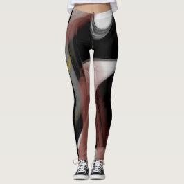 Leggings Malhação Abstrato Art Black Powdery