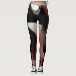 Leggings Malhação Abstrato Art Black Powdery