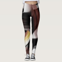 Leggings Malhação Abstrato Art Black Powdery