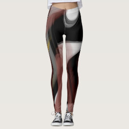 Leggings Malhação Abstrato Art Black Powdery