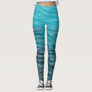 leggings marítimas azuis