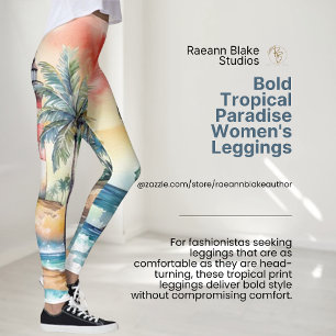 Leggings masculinas de paraíso tropical
