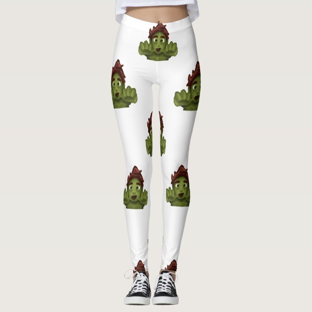 leggings masculinas emoji zombie (Frente)