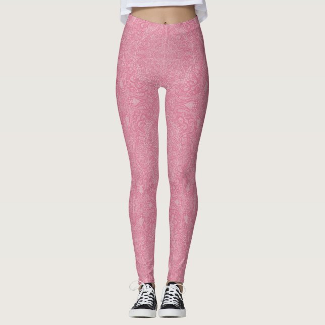 Leggings Medalhão Rosa (Frente)
