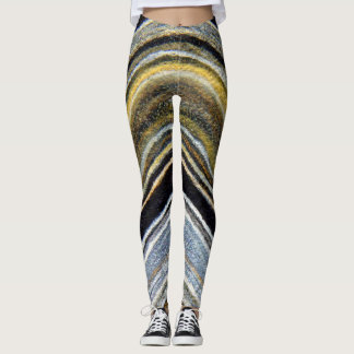Leggings metálicas dos Anéis de Saturno