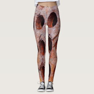 Leggings metálicas perfuradas