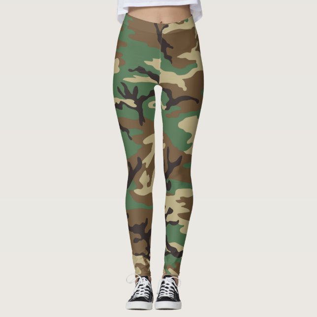 Leggings militares clássicas da Camo (Frente)