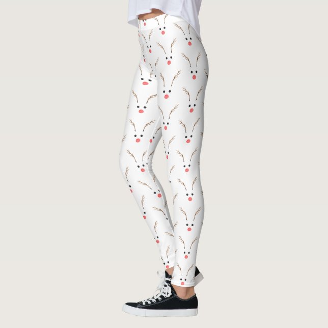 Leggings mínimas de Rena de Natal (Esquerda)