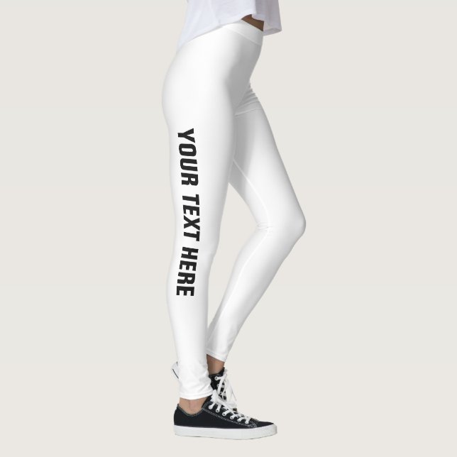 Leggings Modelo Adicione Seu Nome Texto Logo Moder (Direita)
