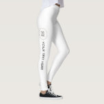 Leggings Modelo modernas adiciona seu nome ao logo<br><div class="desc">Adicione Seu Nome De Texto Logotipo Leggings Brancas Modernas Elegantes De Modelo.</div>