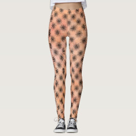 Leggings Modernas Laranja e Preta