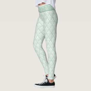 Leggings - Mole Jade Damask