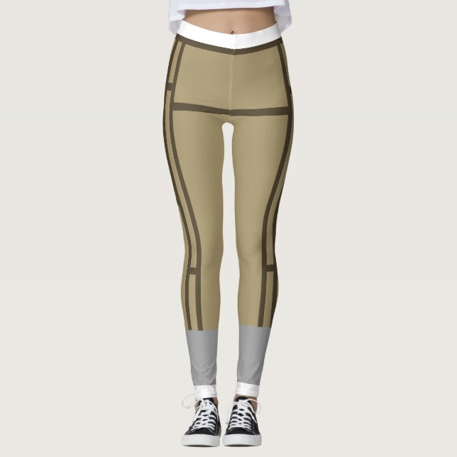 Leggings Mondrian Inspirou Beige Brown 1 (Frente)