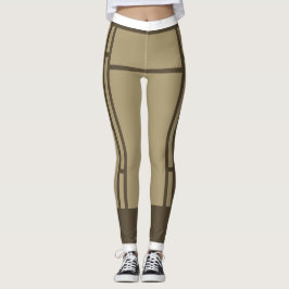 Leggings Mondrian Inspirou Beige Brown 3