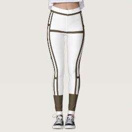 Leggings Mondrian Inspirou Castanho Branco 4