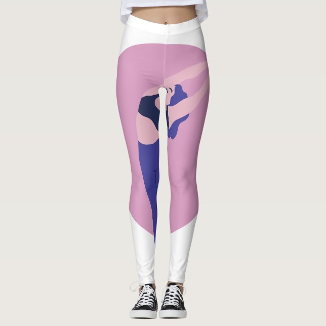 Leggings mulher atletas cor rosa (Frente)