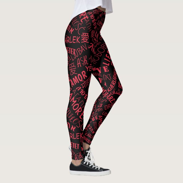 Leggings Multi Language Love Text - Suas Cores (Direita)