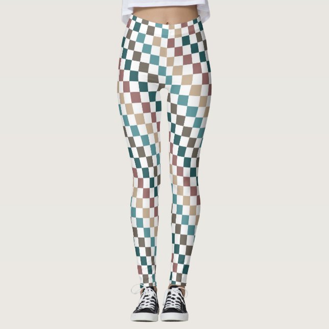 Leggings multicêntricas verdes/marrons (Frente)