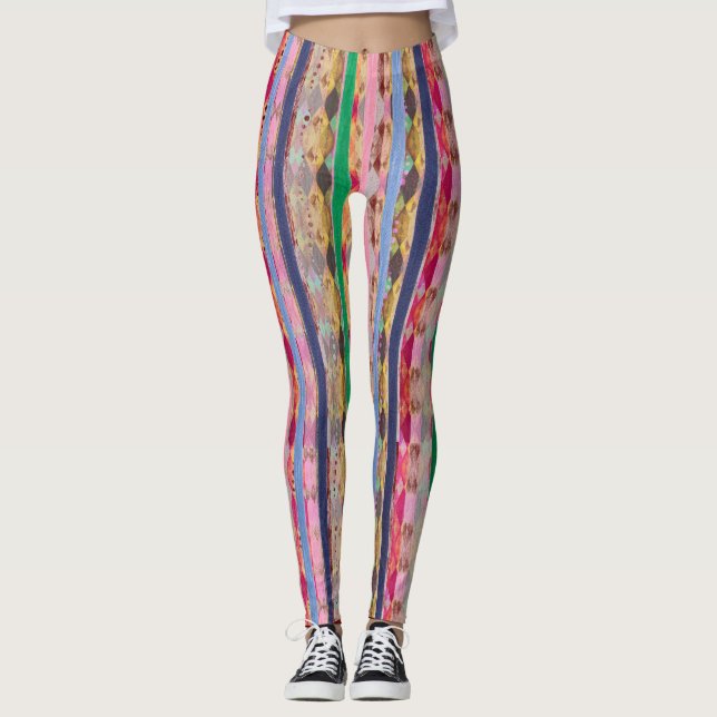 Leggings multicolores Abstrato (Frente)