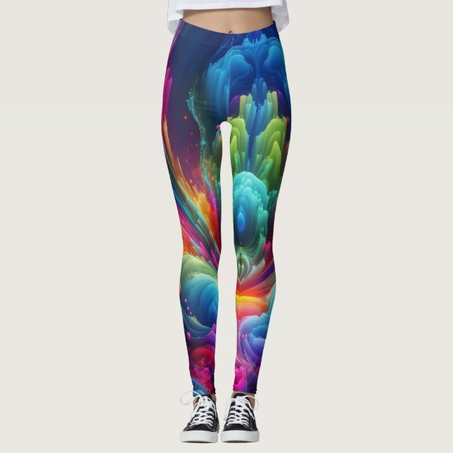 Leggings multicoloridas (Frente)