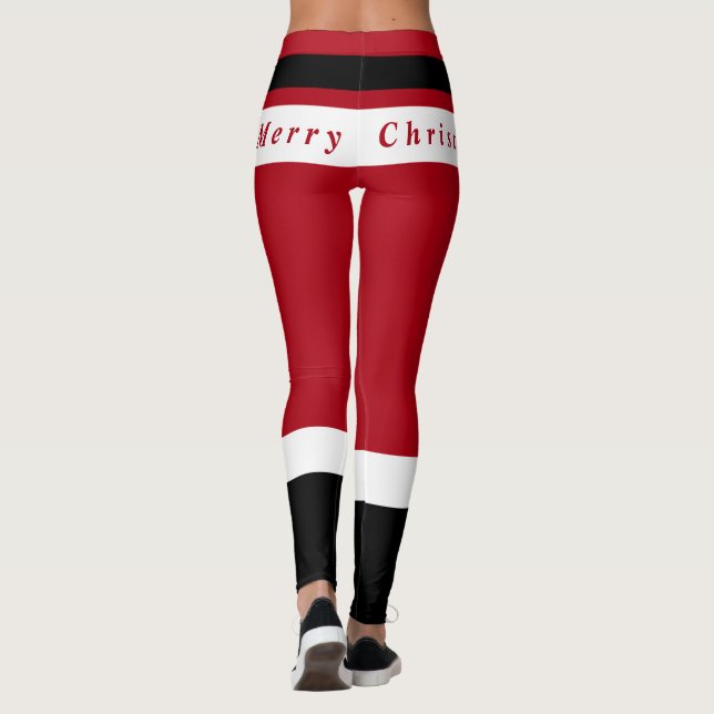 Leggings natalinas Papai Noel se divertem (Verso)