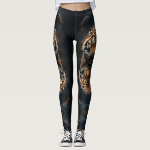 Leggings nebulosas de tigres místicos