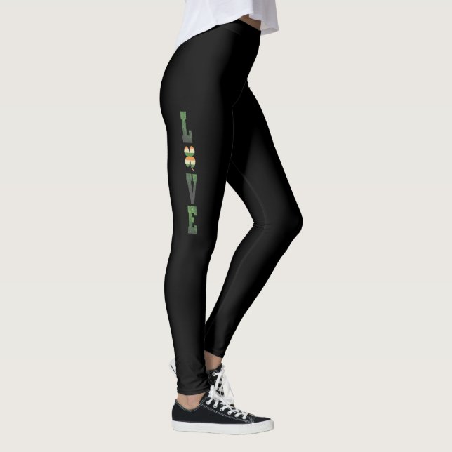 Leggings negras verdes cintilantes - Feriado femin (Direita)