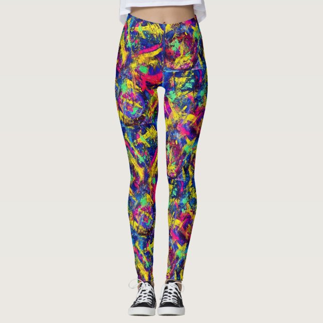 Leggings Neon Rewind, de 80 anos (Frente)