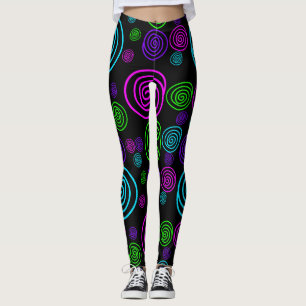Leggings Neon Swirl