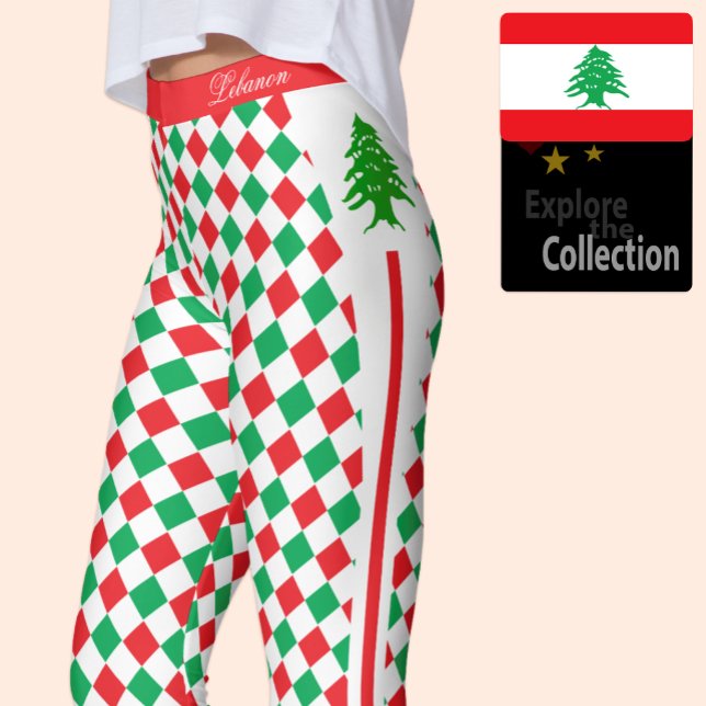 Leggings no Líbano, moda, Bandeira do Líbano (Criador carregado)