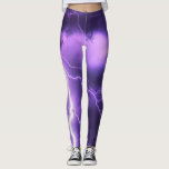 Leggings no poder do trovão noturno<br><div class="desc">Leggings originais e fascinantes no poder do trovão noturno. Relâmpagos no céu roxo</div>