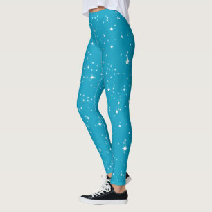Leggings Noite Estrelada Azul (editável)