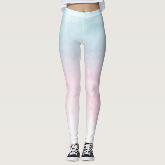 leggings ombre de gradiente de aquarela (Frente)