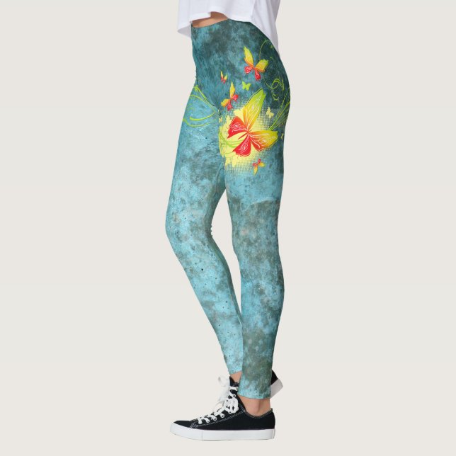 Leggings Opções de Imagem Butterfly Art 5A (Esquerda)