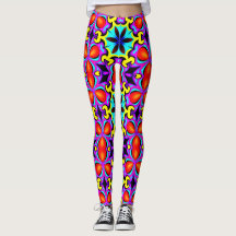 Leggings Padradas Amarelas Vermelhas