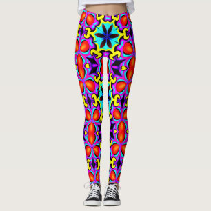 Leggings Padradas Amarelas Vermelhas