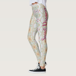 Leggings Padrão De Flor